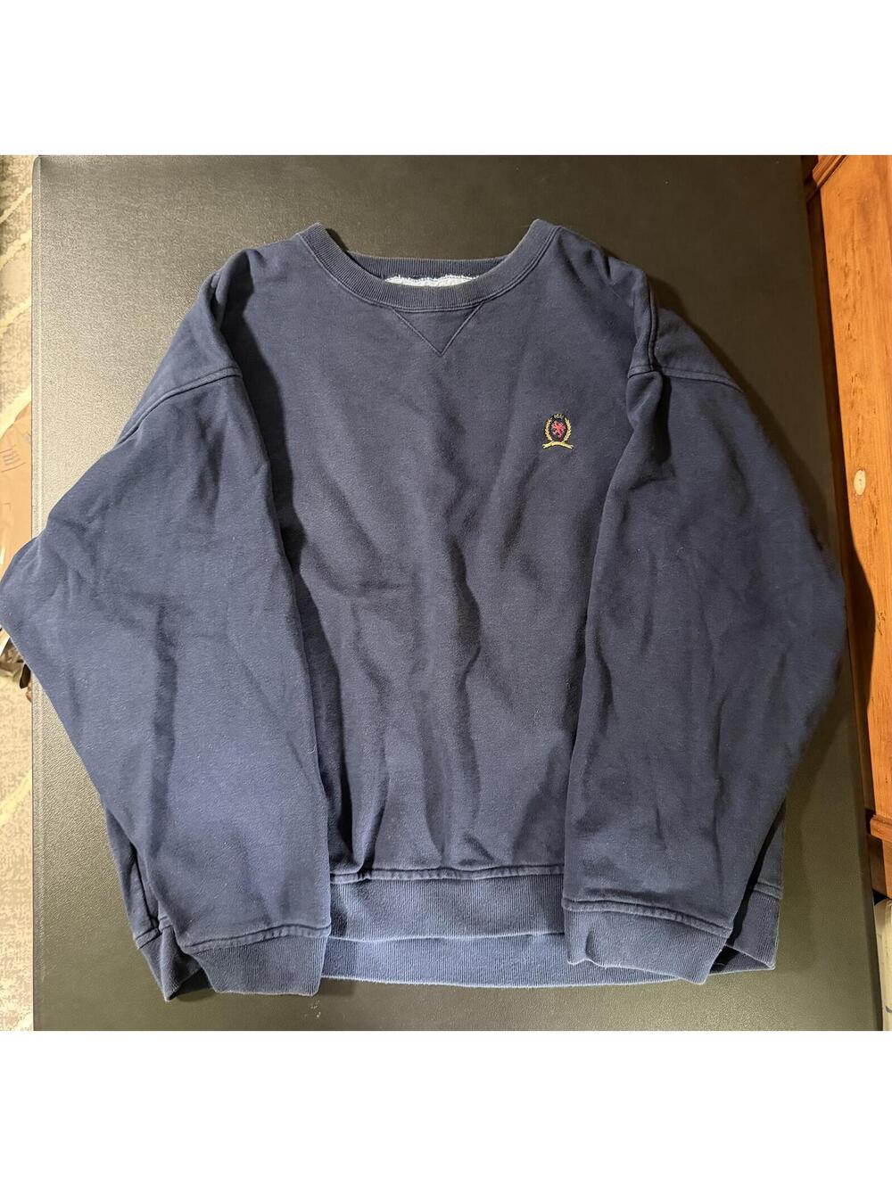 Vintage Tommy Hilfiger Navy Blue‎ Crewneck Sweatshirt XL